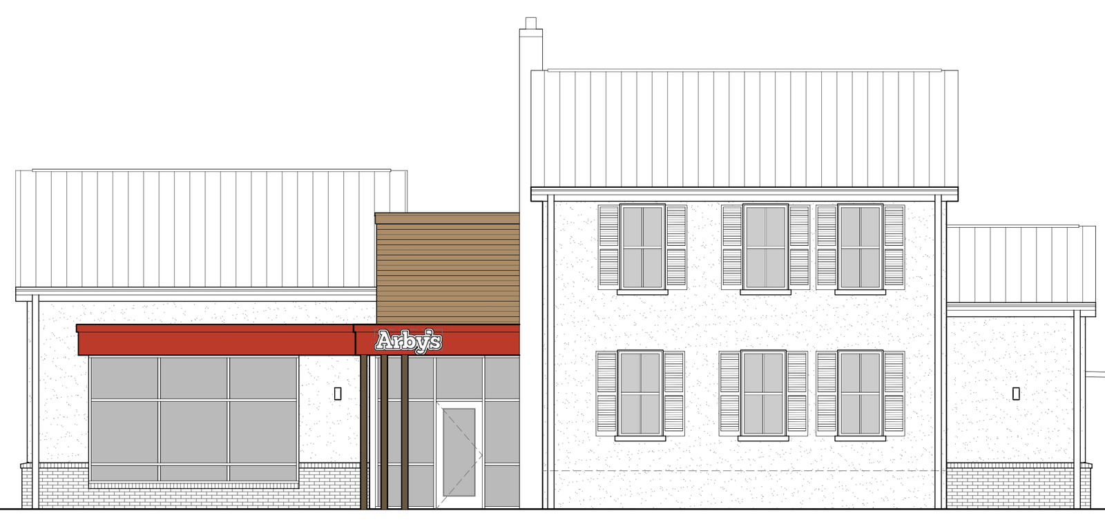 A rendering of the new Arby's in Allentown, Pennsylvania