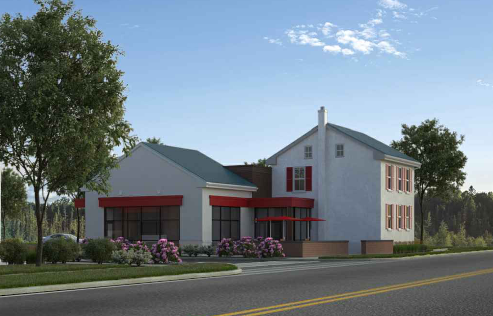 A rendering of the new Arby's farmhouse in Allentown, Pennsylvania