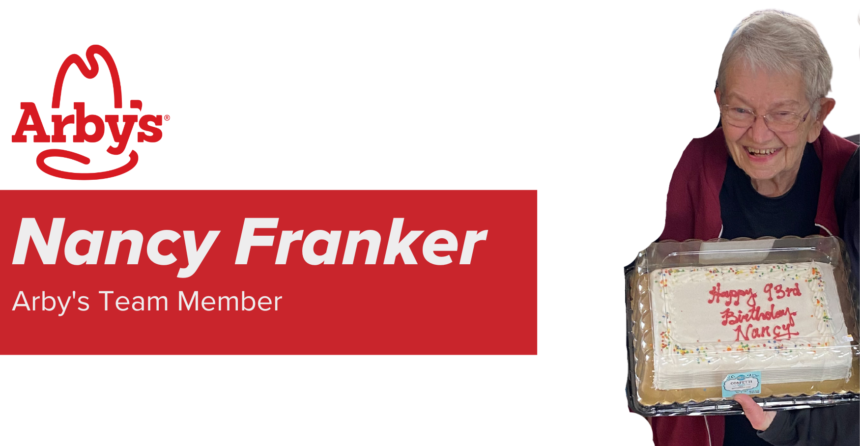 Arby s Celebrates Oldest Team Member On Her 93rd Birthday Arby s Celebrates Oldest Team Member On Her 93rd Birthday